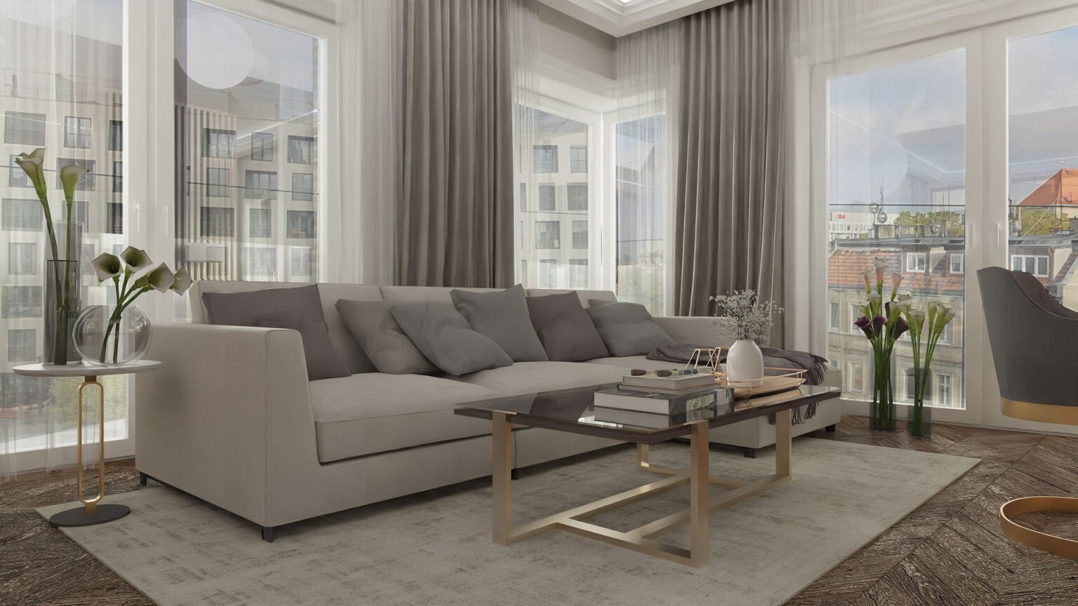 Apartament luksusowy_część wypoczynkowa