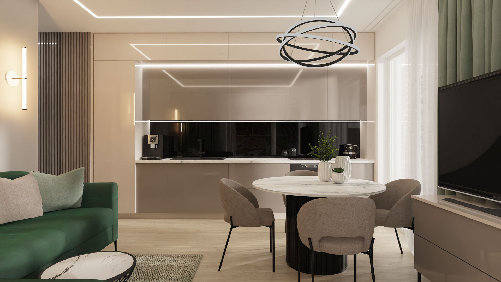 Apartament nad morzem_salon widok 2
