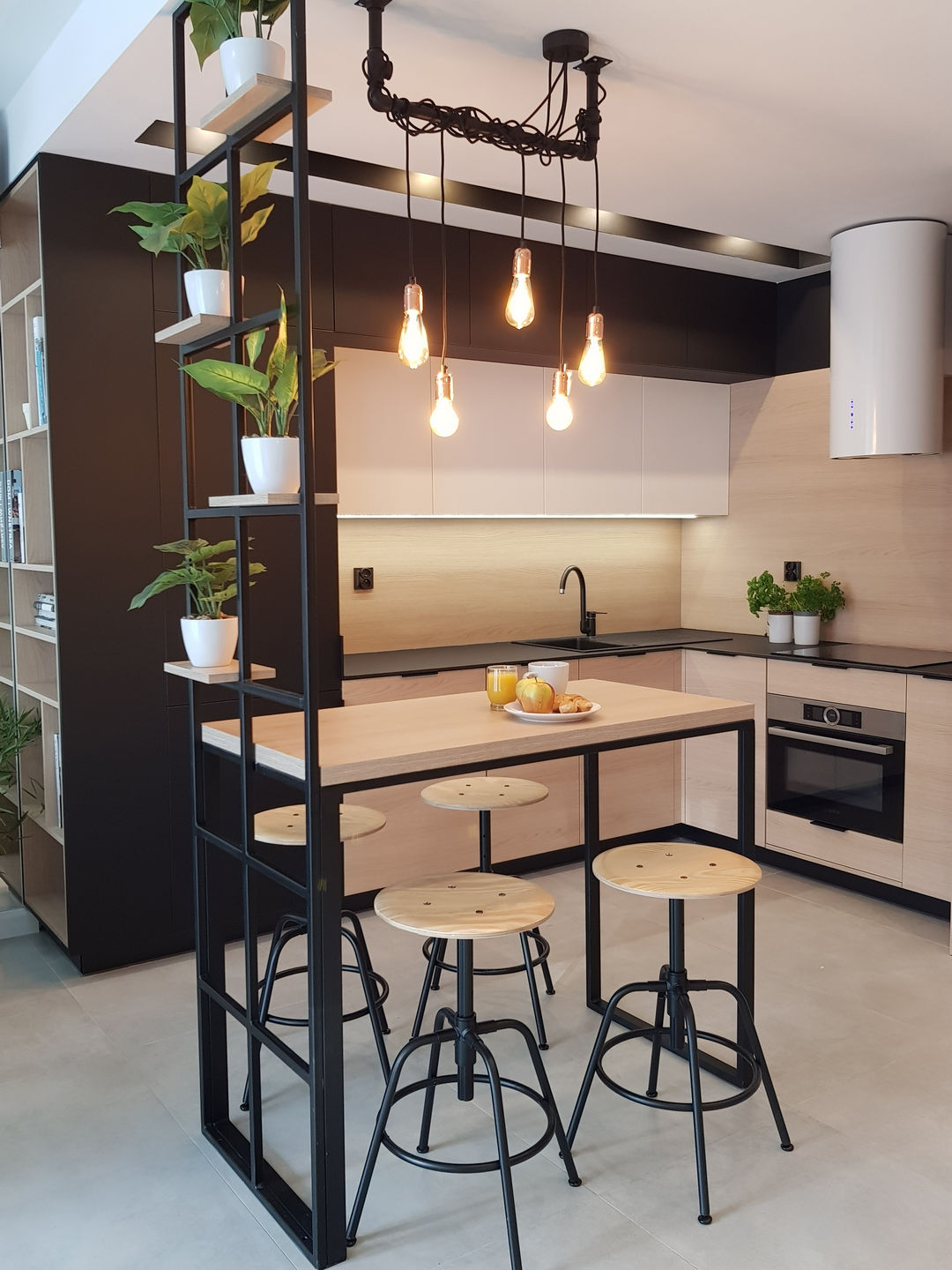 Mieszkanie loftowe_salon_widok 8